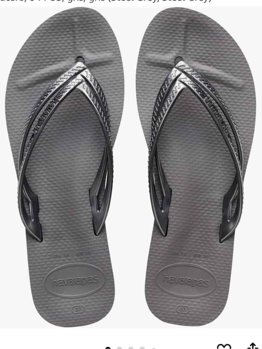 Like New Havaianas Women's Wedge Sandals, Steel Grey/Steel Grey, 9.5 M | EU 41